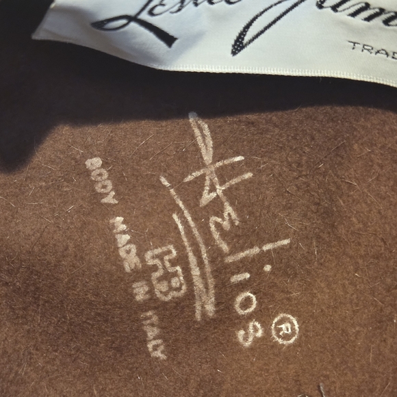 Vintage Ladies Hat Leslie James Felt Hat Copper Red 1950s 1970s Fedora Beret - Picture 12 of 14